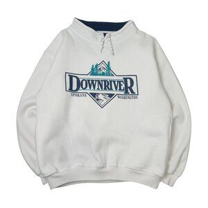 Vintage Downriver Spokane Washington Mock Neck Crewneck M
